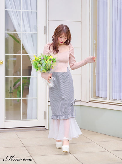 【SALE】Organza mermaid skirt (eme10410)