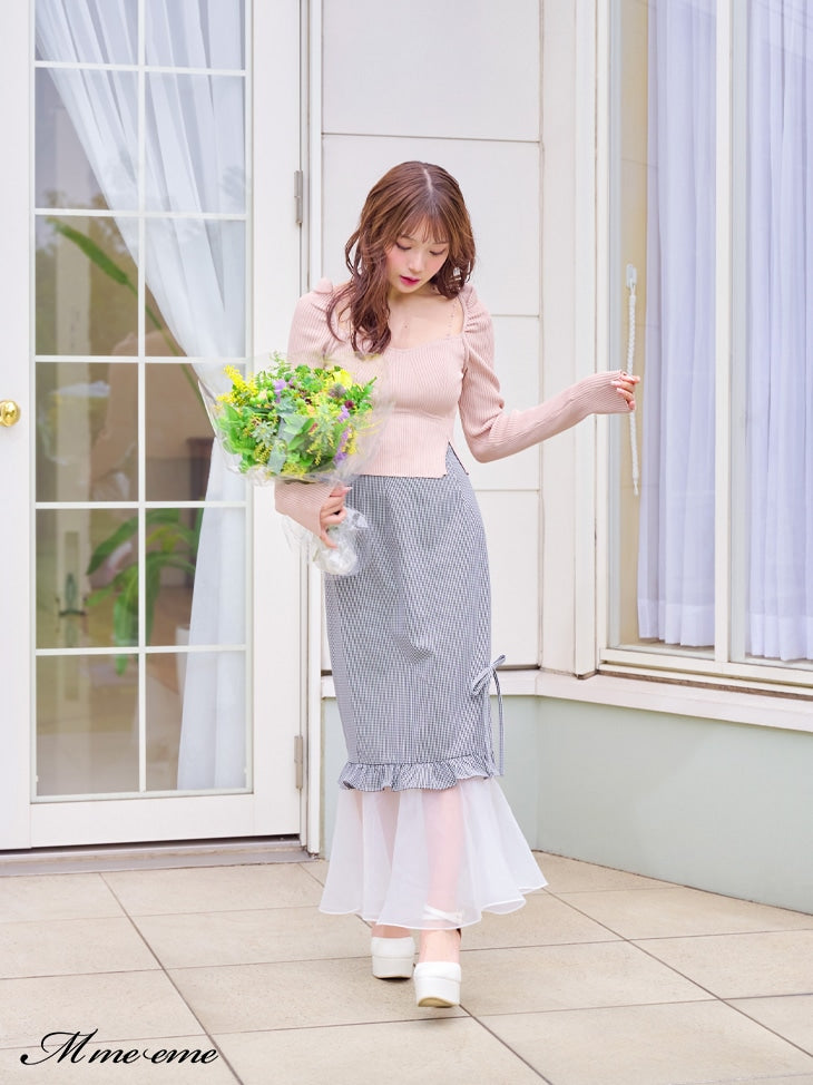 【SALE】Organza mermaid skirt (eme10410)