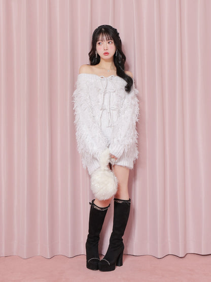 【SALE】Cut design chain long boots (eme10328)