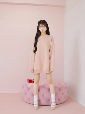 【sale】Back printed sweatshirt dress (eme10336)