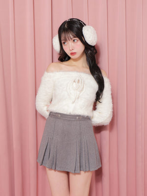 Belt design pleats mini skirt(eme10362)