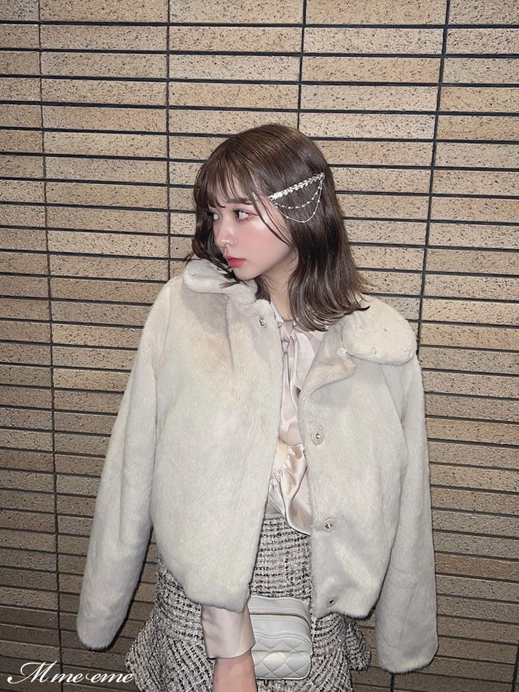 【SALE】Bijou fur coat (eme10286)