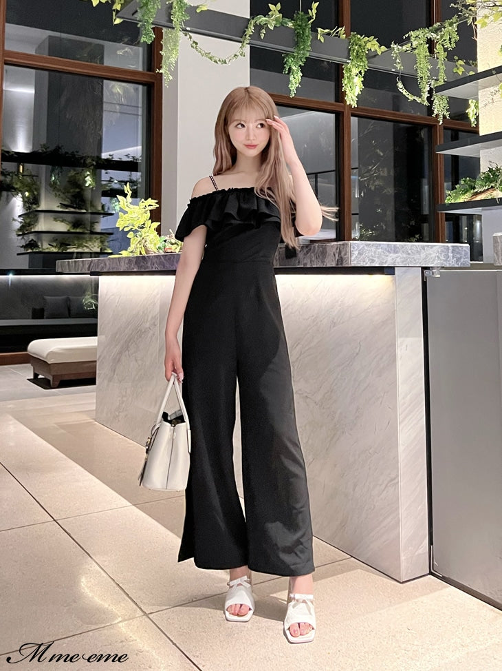 【SALE】Ruffle ribbon combineson (eme10407)