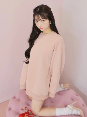 【sale】Back printed sweatshirt dress (eme10336)