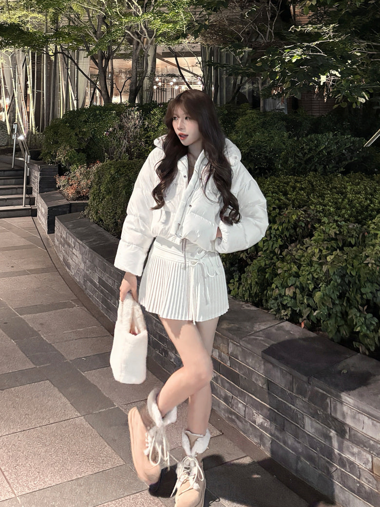 【SALE】Bijou cropped down jacket(eme10815)