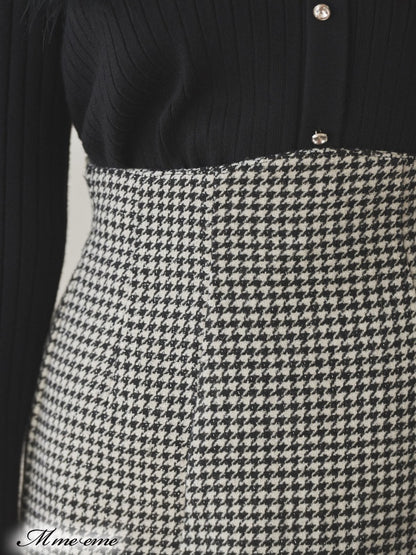 【SALE】Hhigh waist chidori skirt (eme10256)