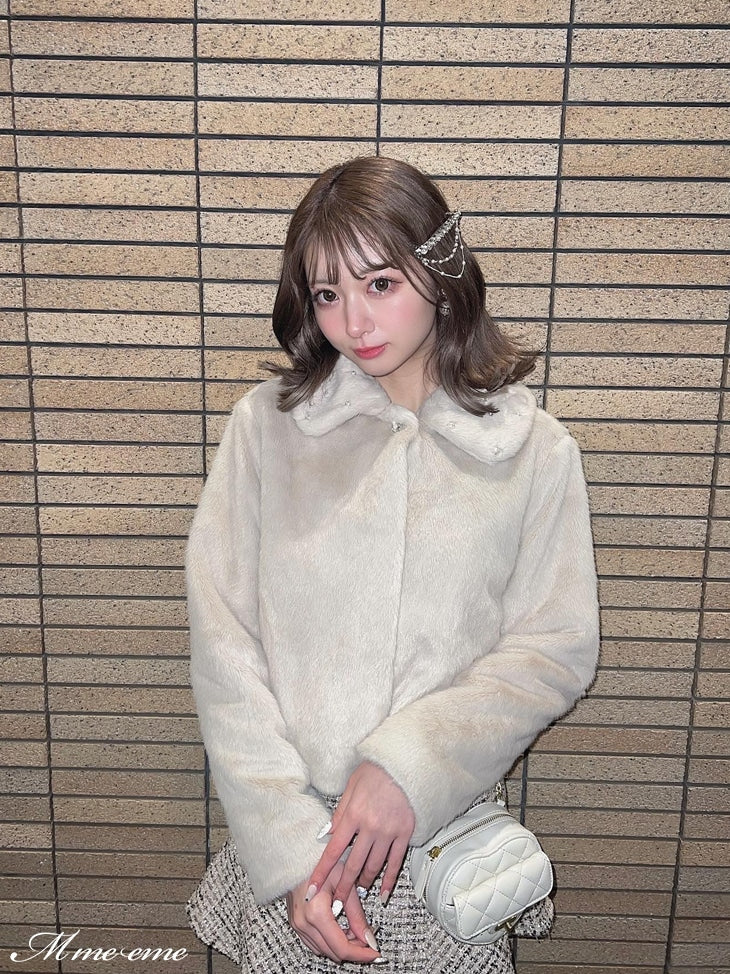 【SALE】Bijou fur coat (eme10286)