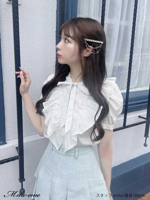 【SALE】Tweed pleated skirt (eme10414)