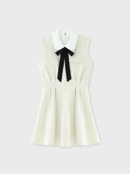 Bijou collar ribbon mini onepiece(eme10518)