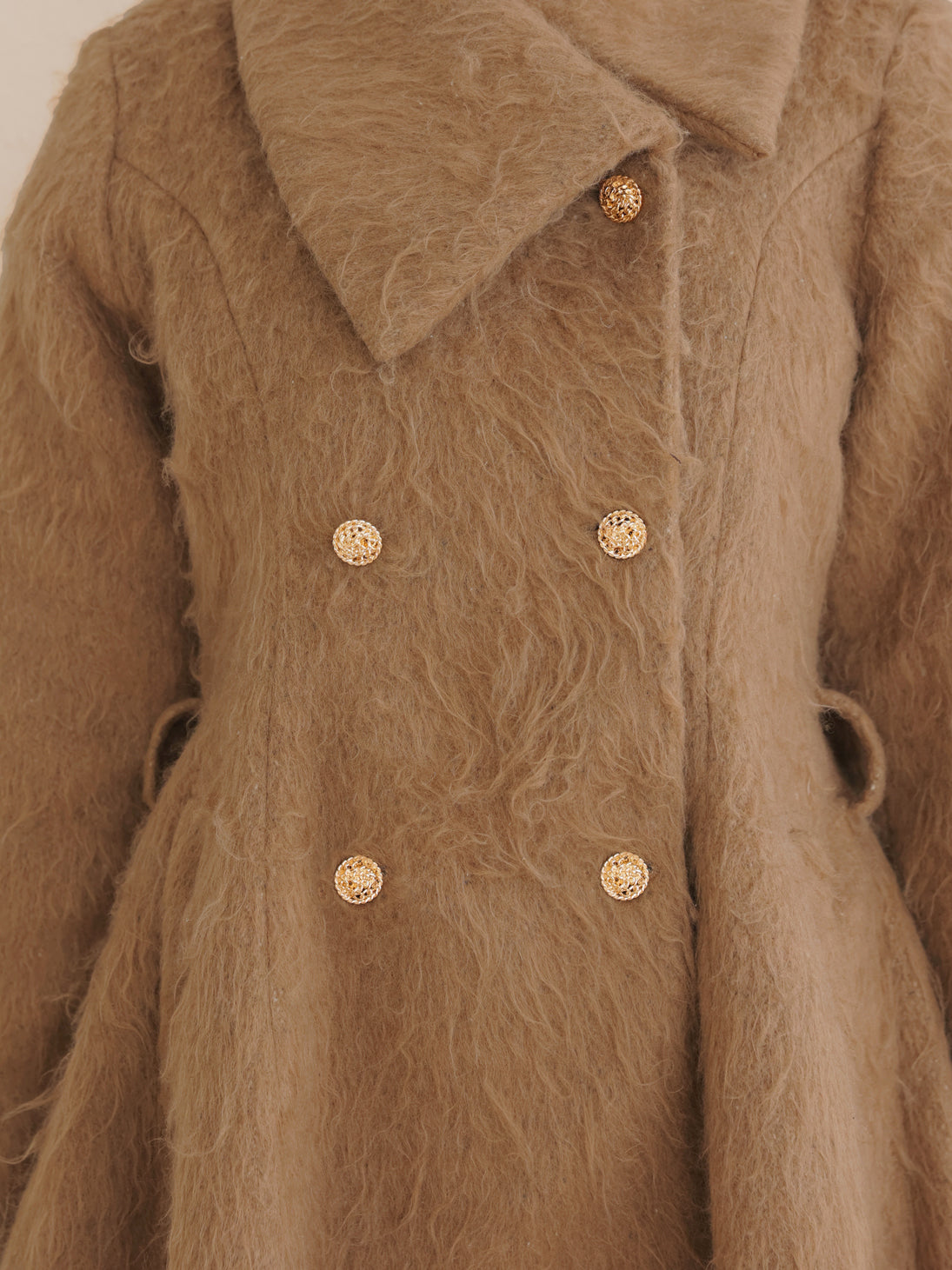 Shaggy belted coat(eme10779) – M me eme