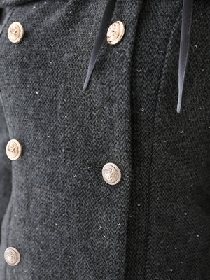 【Pre Order】Wool herringbone tulle onepiece(eme10782)