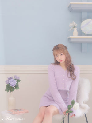 【SALE】Sequin shaggy knit cardigan(eme10213)