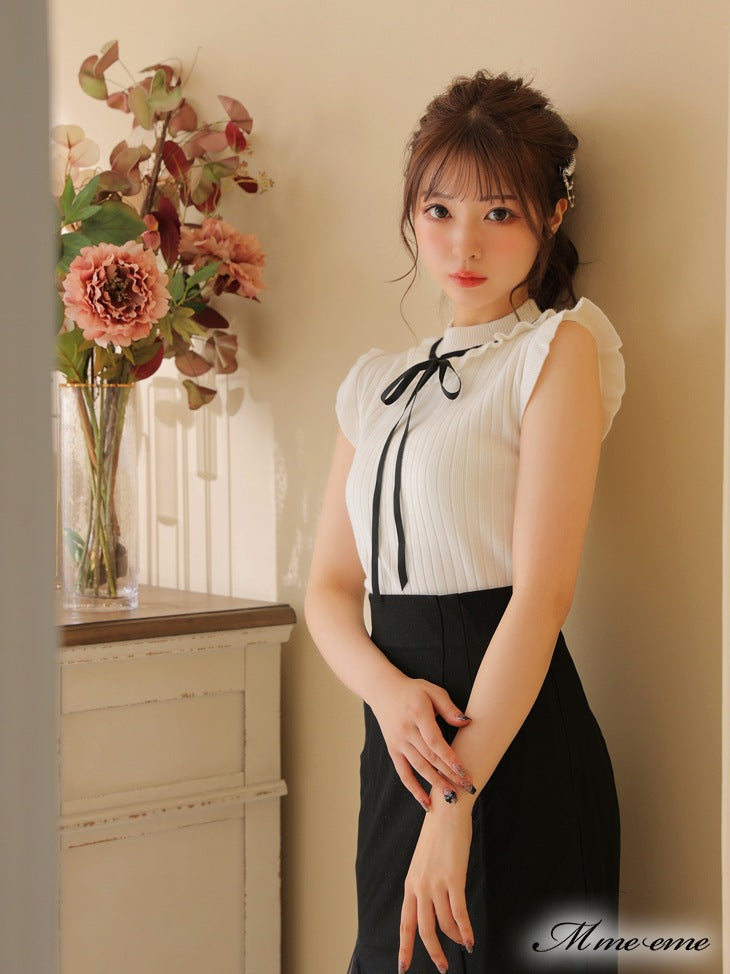 【SALE】Maid-like sleeveless knit (eme10232)