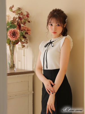 【SALE】Maid-like sleeveless knit (eme10232)