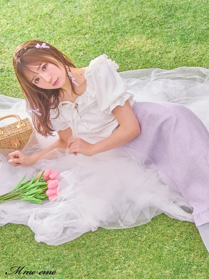 【SALE】Volume ruffle blouse (eme10304)