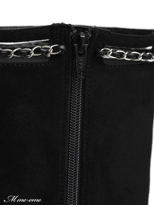 【SALE】Cut design chain long boots (eme10328)