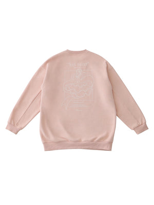 【sale】Back printed sweatshirt dress (eme10336)