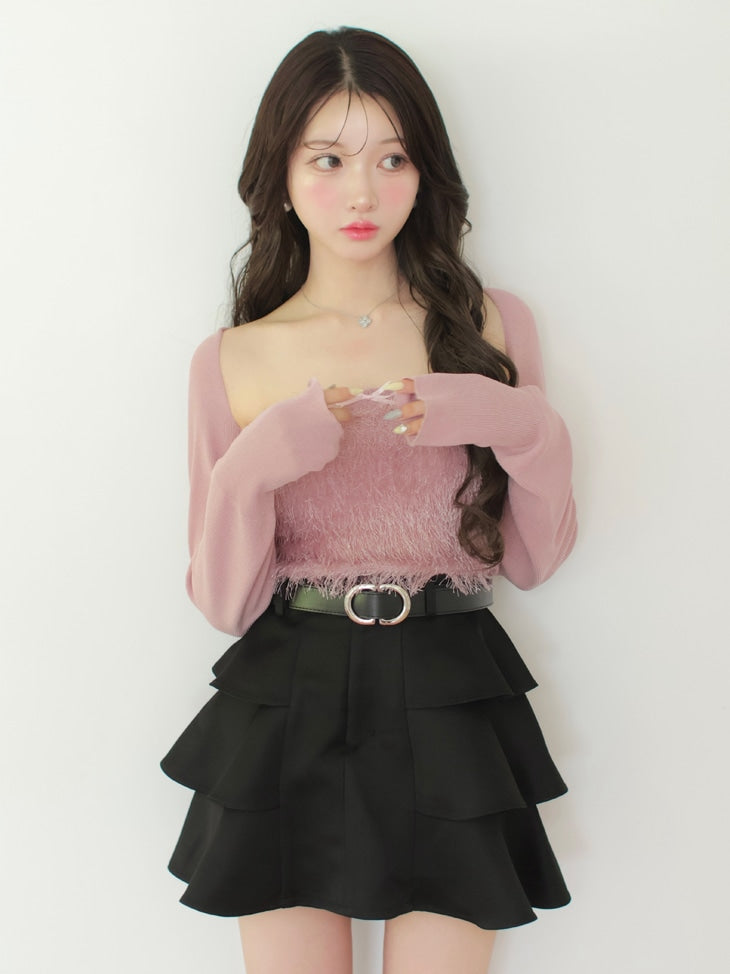 Feather like ensemble tops (eme10442)