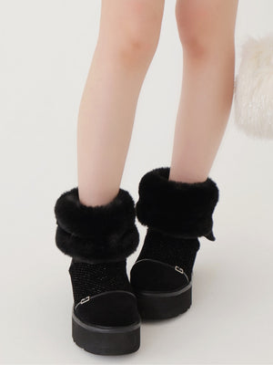 2way Velour Mouton Boots (eme10463)