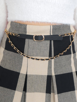 【SALE】Check box pleats skirt(eme10380)