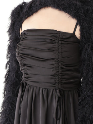 Fringe satin ensemble one piece(eme10533)