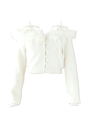 Feather ensemble knit tops(eme10366)