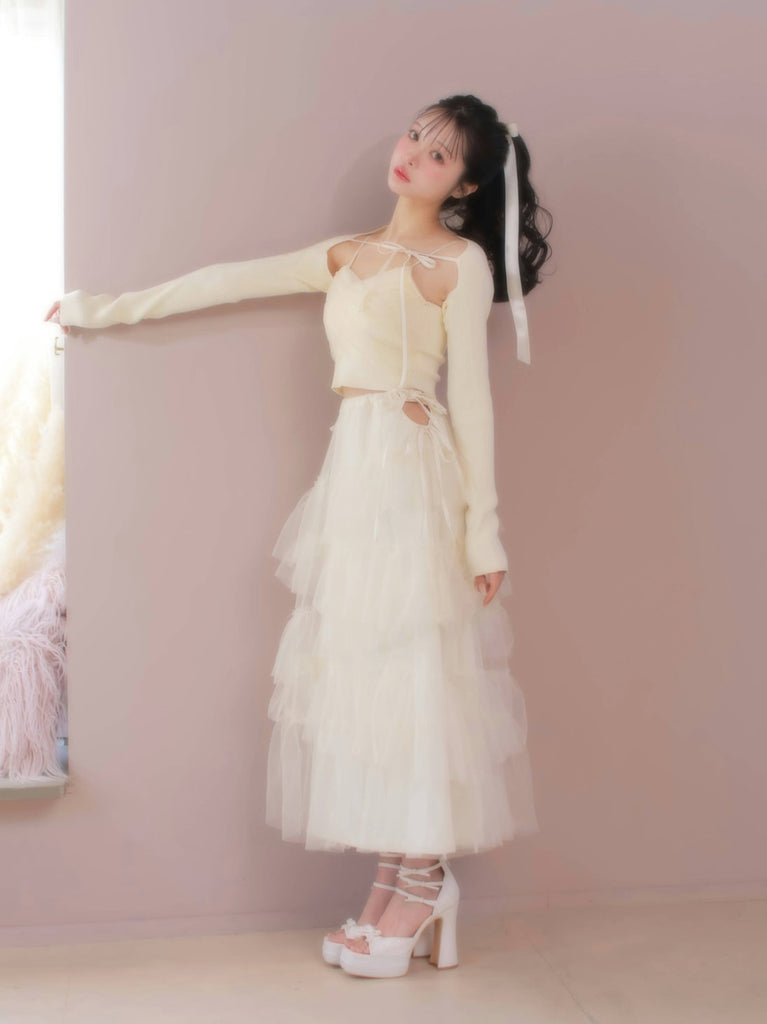 model：160cm　(size：F　color：Ivory)
