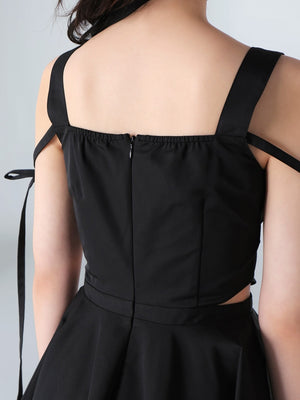 Taffeta ribbon mini onepiece(eme10531)