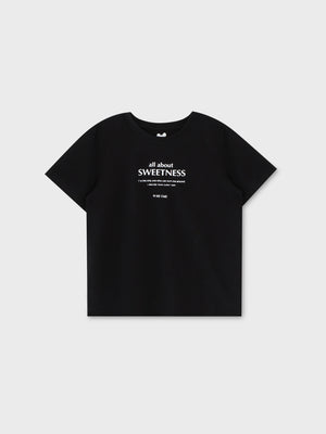 Ribbon sweet logo t-shirt(eme10709)