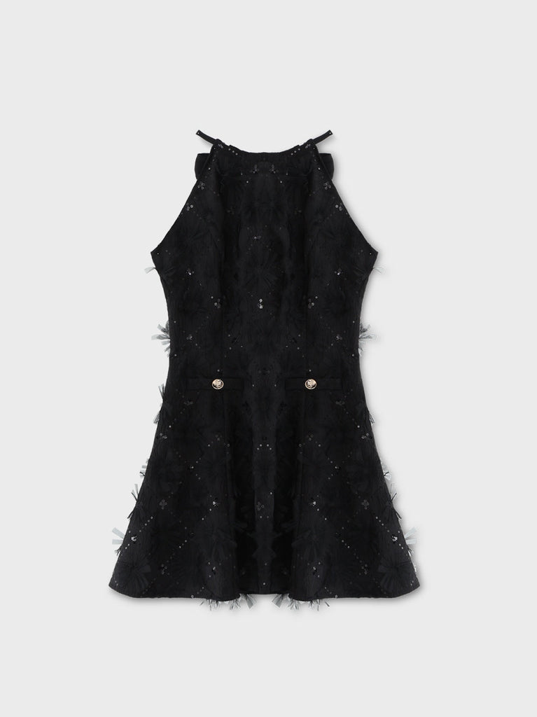 Flower tulle mini onepiece(eme10700)