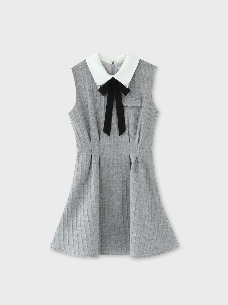 Bijou collar ribbon mini onepiece(eme10518)