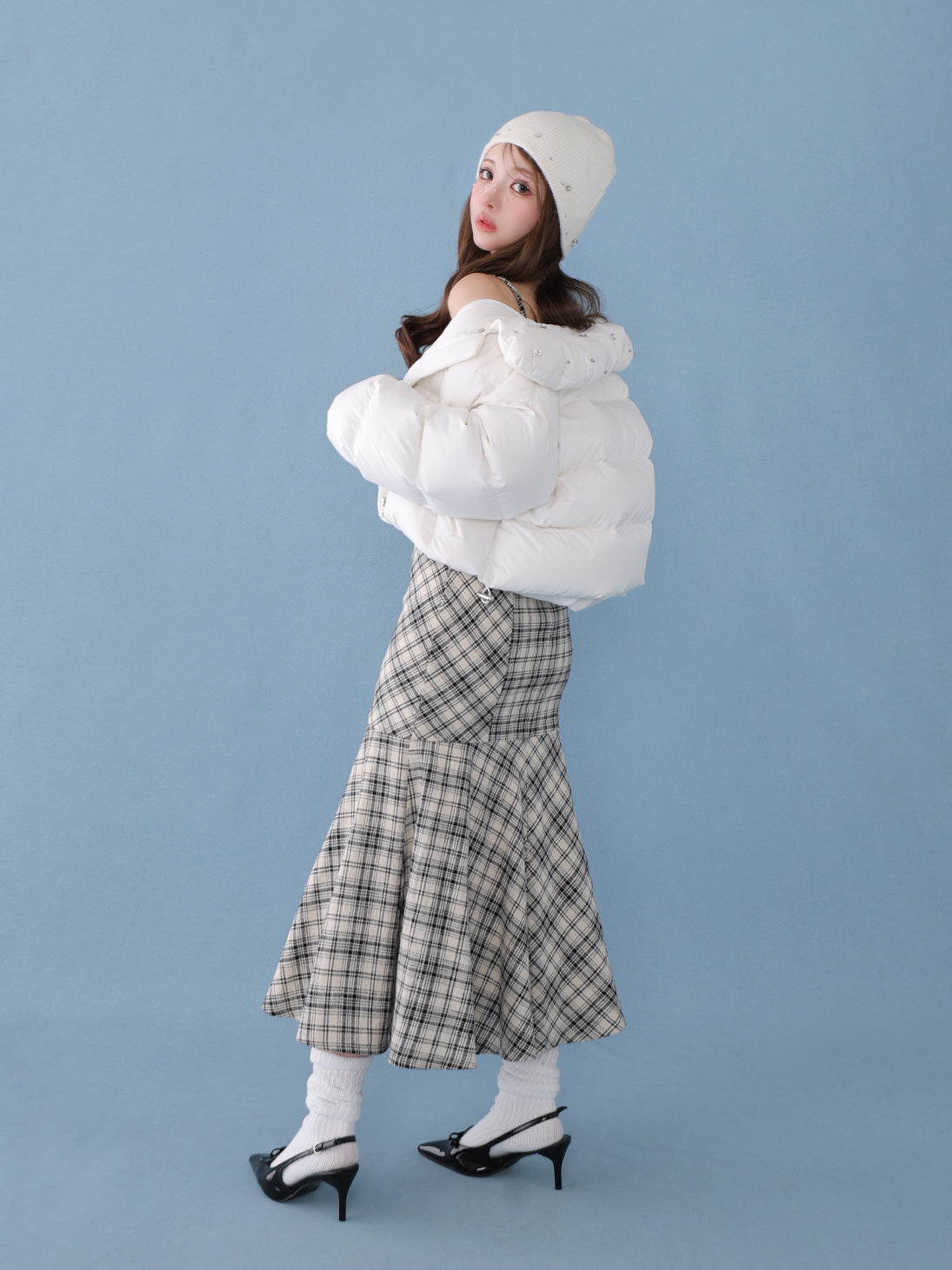 【SALE】Bijou cropped down jacket(eme10815)