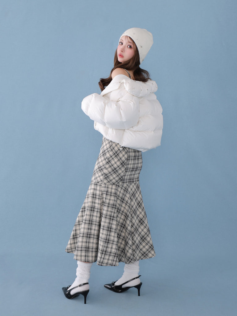 【SALE】Bijou cropped down jacket(eme10815)