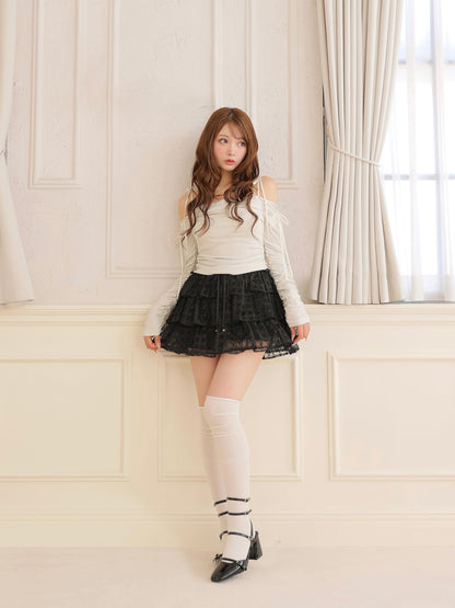 【Pre Order】Ribbon ribbed knit(eme10773)