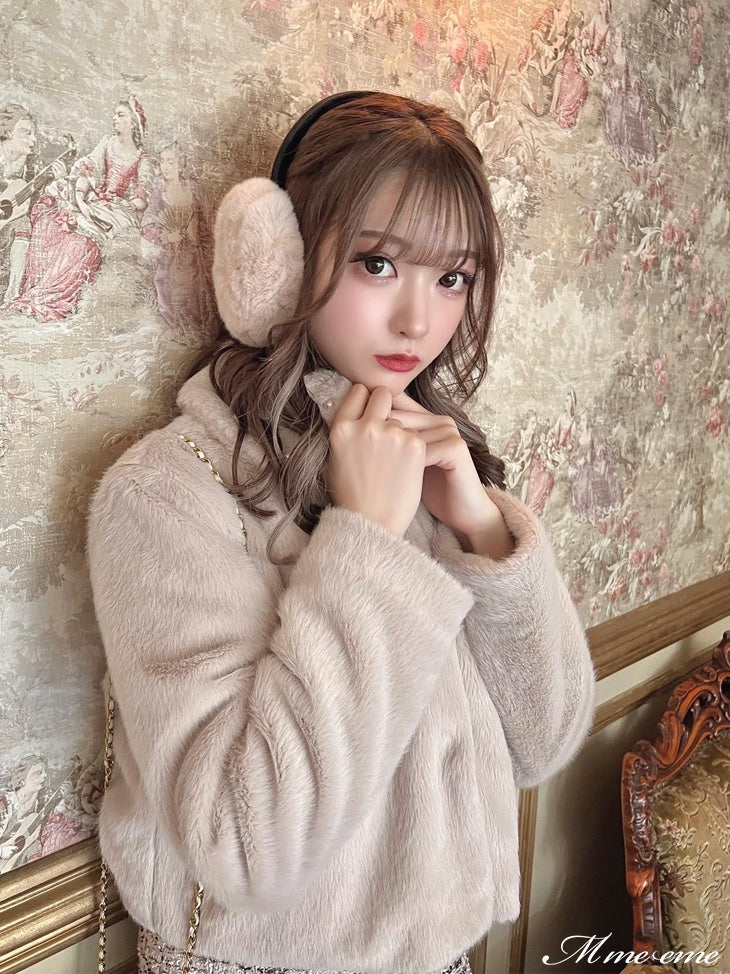 【SALE】Bijou fur coat (eme10286)