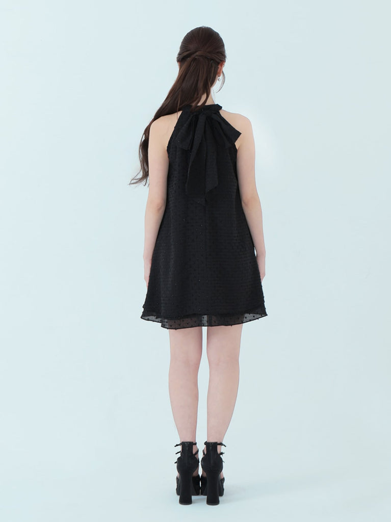 Helter neck ribbon mini onepiece(eme10537)
