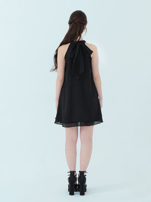 Helter neck ribbon mini onepiece(eme10537)