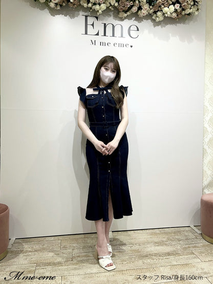 【SALE】Ribbon tweed mule (eme10312)