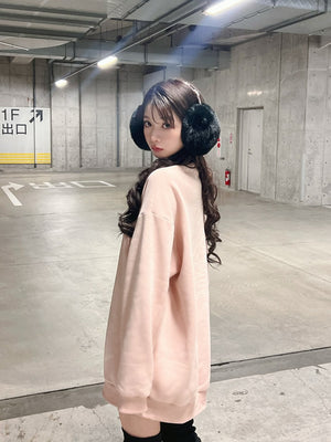 【sale】Back printed sweatshirt dress (eme10336)