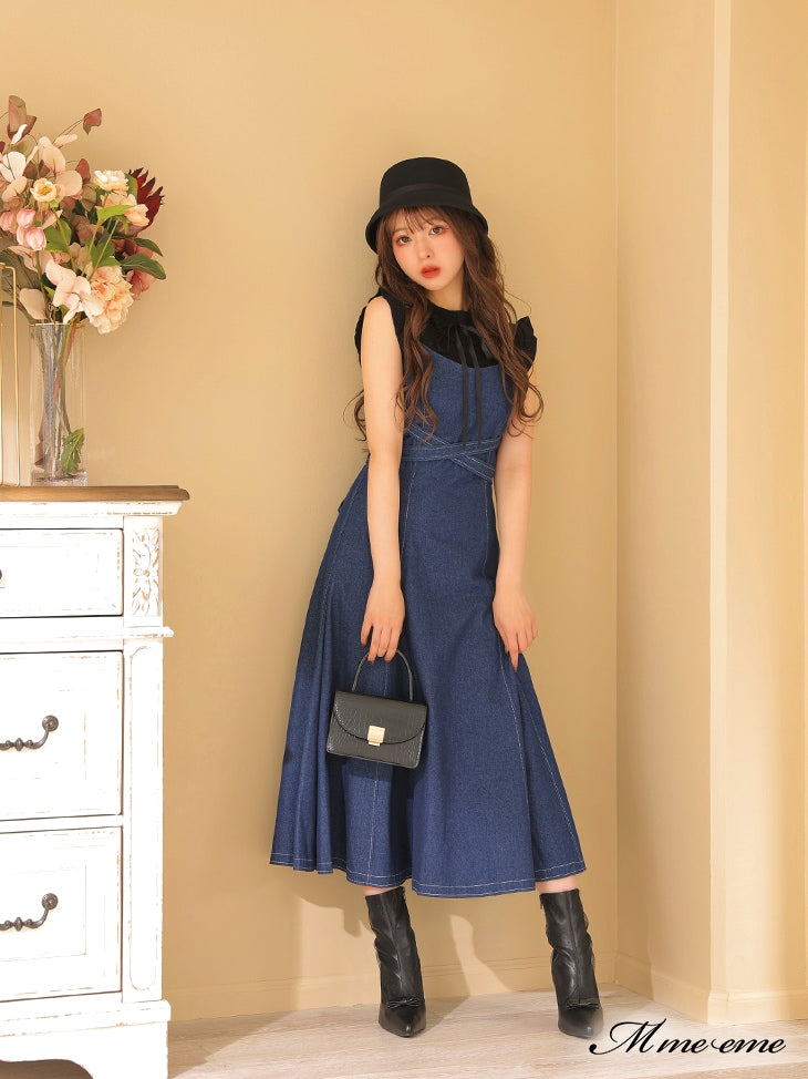 【SALE】Maid-like sleeveless knit (eme10232)