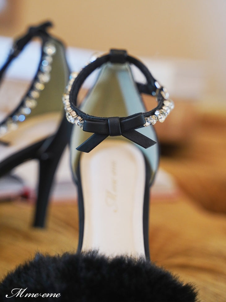 【SALE】Bijou fur sandals (eme10413)