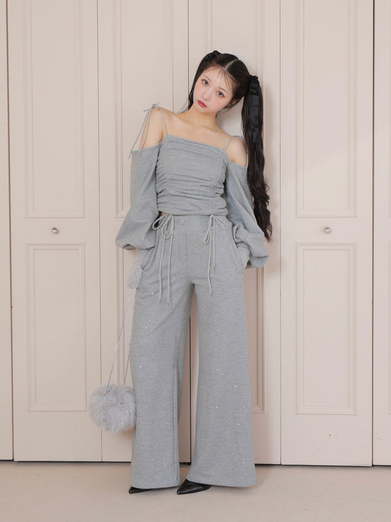 2way fake fur round bag(eme10472)