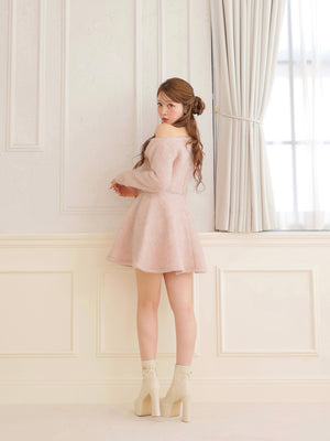 One shoulder bijou belt onepiece(eme10564)