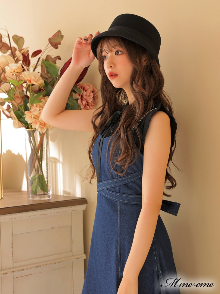 【SALE】Maid-like sleeveless knit (eme10232)