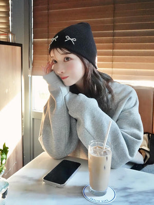 【sale】Back printed sweatshirt dress (eme10336)