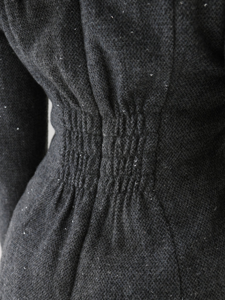 【Pre Order】Wool herringbone tulle onepiece(eme10782)