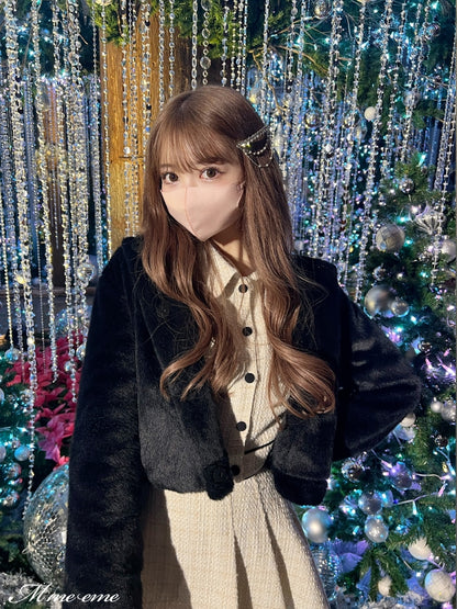【SALE】Bijou fur coat (eme10286)