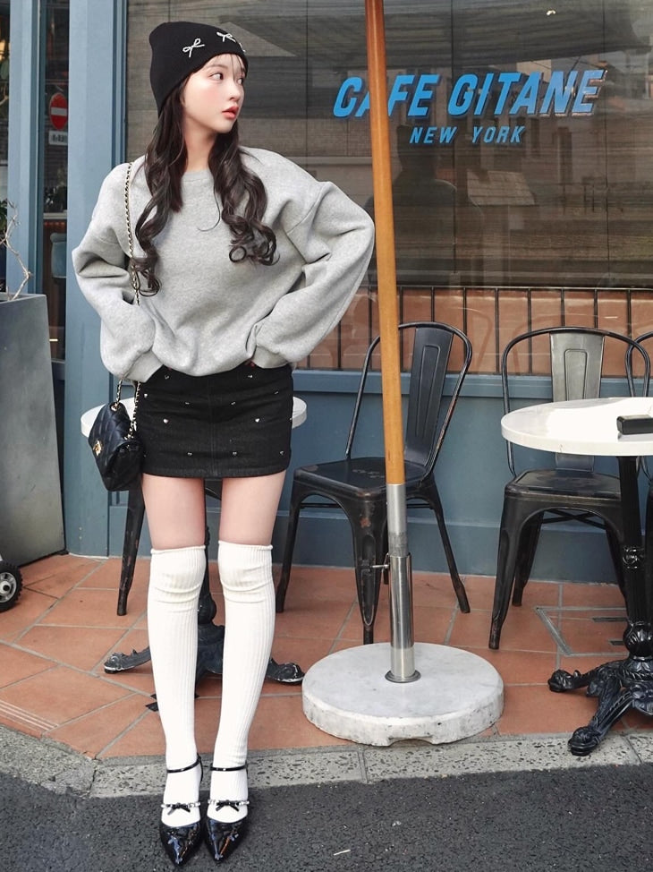 【sale】Back printed sweatshirt dress (eme10336)