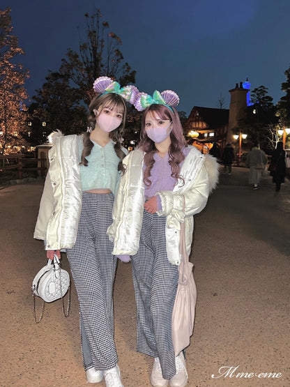 【SALE】Sequin shaggy knit cardigan(eme10213)