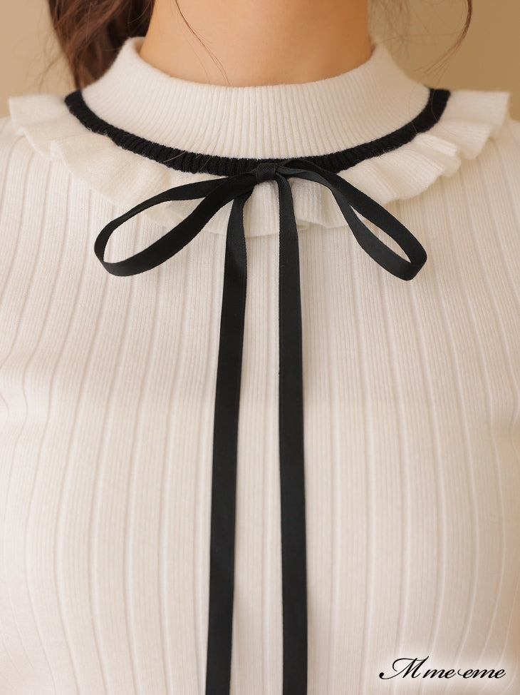 【SALE】Maid-like sleeveless knit (eme10232)